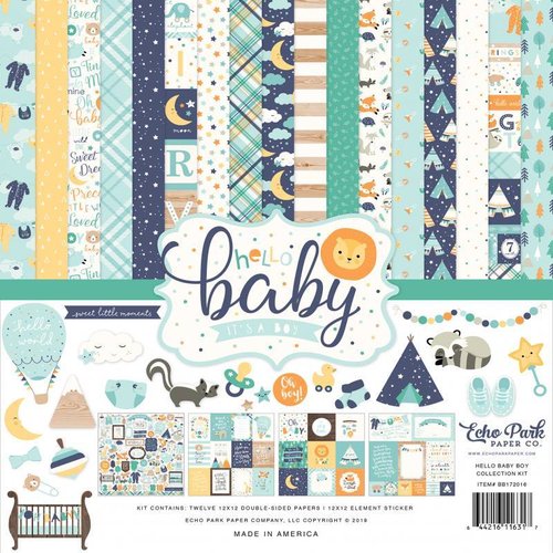 Echo Park Hello Baby Boy 12x12" Collection Kit