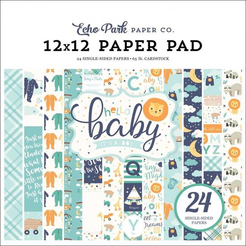Echo Park Hello Baby Boy 12x12" Paper Pad 24 Blatt