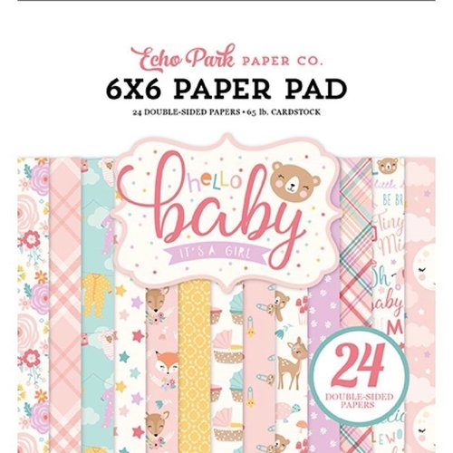 Echo Park Hello Baby Girl 6x6" Paper Pad 24 Blatt