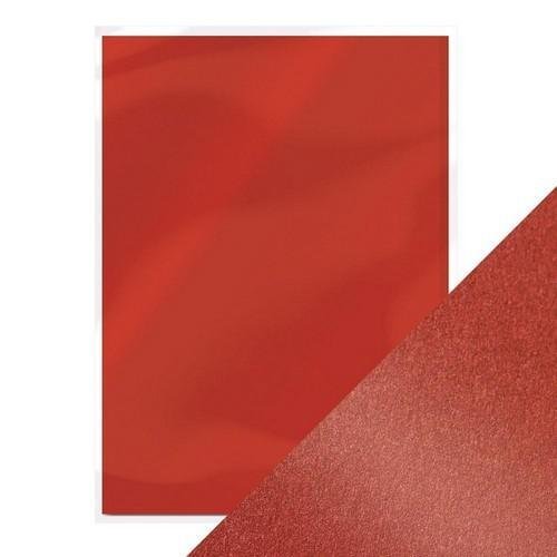 Tonic Studios pearlescent Karton - red velvet 5 Blatt A4