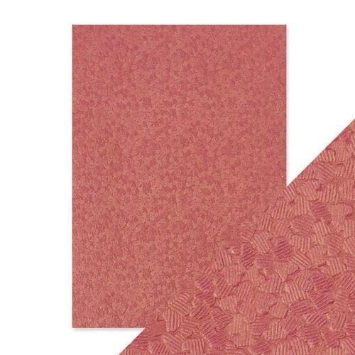 Tonic Studios embossed paper Din A4 5 Blatt coral confetti Handmade from Cotton