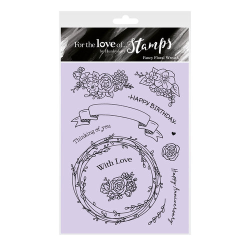Hunkydory Clear Stamps Fancy Floral Wreath