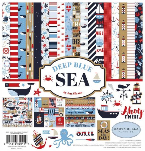Carta Bella Deep Blue Sea Collection Kit 12 Designpapiere und Sticker 12x12"