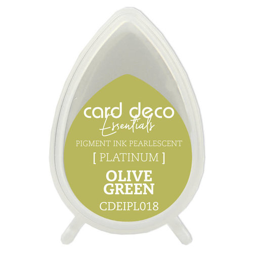 Card Deco Essentials Stempelkissen Fast-Drying Pigment Ink Pearlescent Olive Green