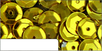 1.400 Pailletten gewölbt gold-metallic 6mm Durchmesser