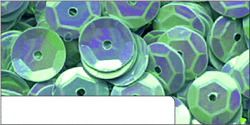 1.400 Pailletten gewölbt eisblau-irisierend 6mm Durchmesser