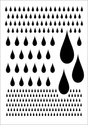 Budila Stencil-Schablone Water Drops A5