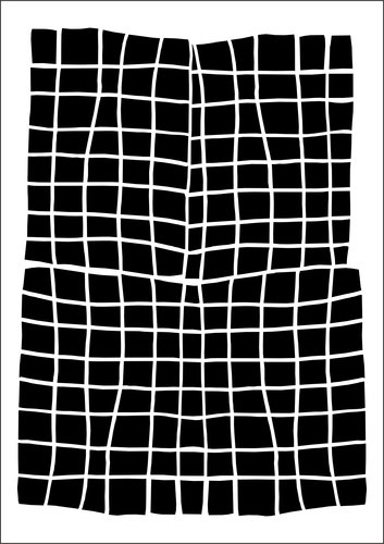 Budila Stencil-Schablone Hand Drawn Grid A5