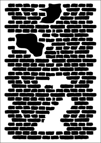 Budila Stencil-Schablone Shabby Brick Wall A5