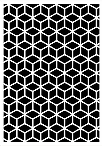 Budila Stencil-Schablone Rhombus Grid A5