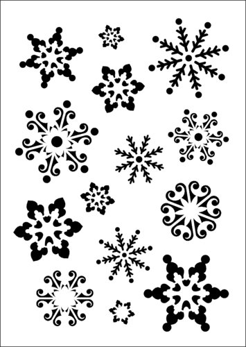 Budila Stencil-Schablone Snowflakes A5