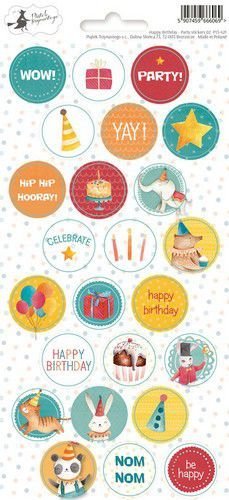 Piatek13 - Sticker sheet Party Happy Birthday 02 P13-421 10,5x23 cm