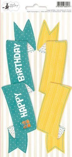 Piatek13 - Sticker sheet Party Happy Birthday 03 P13-422 10,5x23 cm