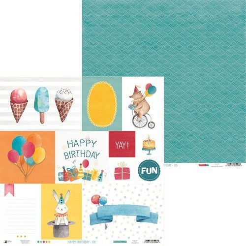 Piatek13 - Designpapier Happy Birthday 06 12x12" (30,48x30,48cm)