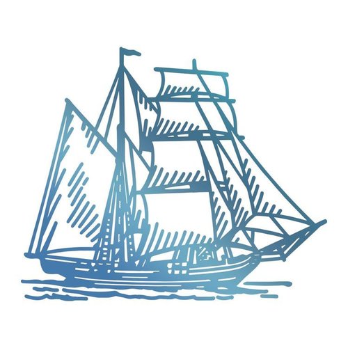 Tall Ship Hotfoil Stamp 70 X 58MM