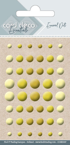 Card Deco Essentials 48 Enamel-Dots Gelbtöne