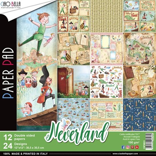 Ciao Bella Paper Pack Neverland 12x12" 12 Blatt