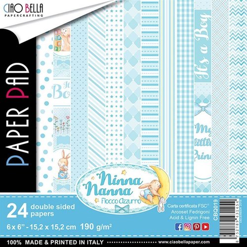 Ciao Bella Paper Pack Ninna Nanna Boy 6x6" 24 Blatt