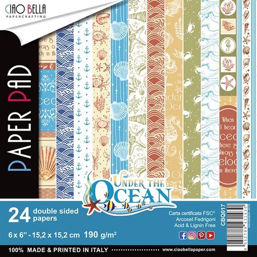 Ciao Bella Paper Pack Under the Ocean 6x6" 24 Blatt