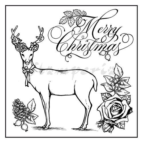 Stamperia Rubber Stamp Merry Christmas
