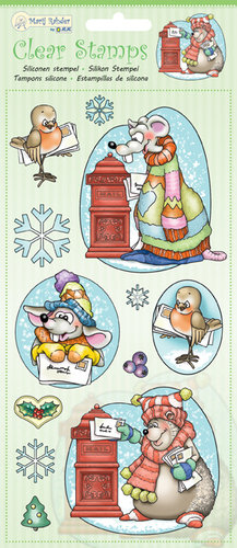 Marij Rahder Clear Stamps Mäuse im Winter 12-teilig