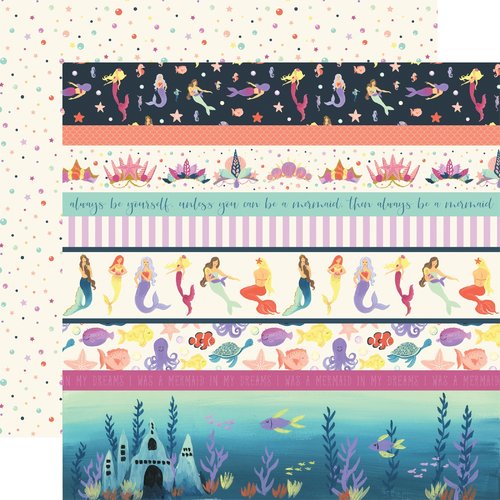 Echo Park Mermaid Dreams 12x12" Designpapier Border Stripes