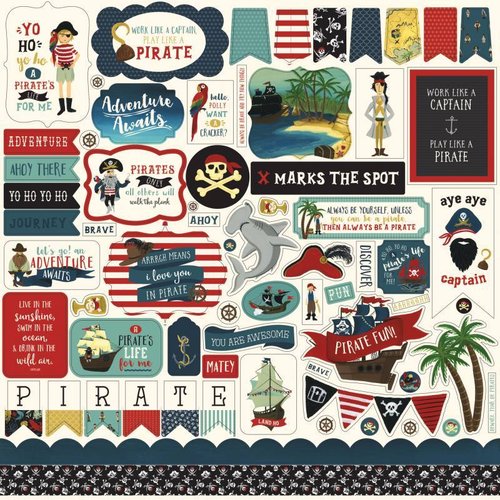 Echo Park Pirate Tales 12x12" Element Stickers