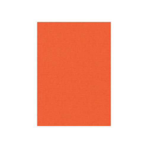 10 Blatt Leinenkarton orange Format 13,5x27cm für quadratische Karten  250g/m²