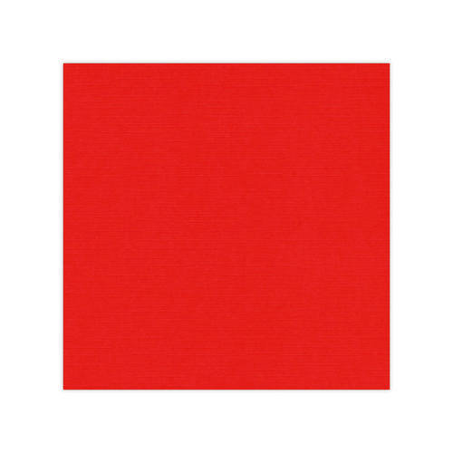 10 Blatt Leinenkarton rot Scrapbookingformat 12x12" (30,48x30,48cm)  250g/m²